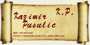 Kazimir Pusulić vizit kartica